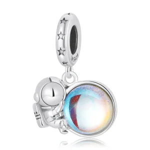 (image for) Pandora Style Lunar Astronaut Dangle - BSC581