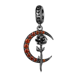 (image for) Pandora Style Moon Rose Dangle - SCC2384