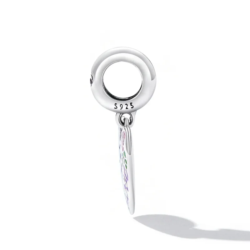 (image for) Pandora Style Mother's Day - Colorful Graffiti Hearts Dangle - BSC594 - View 3