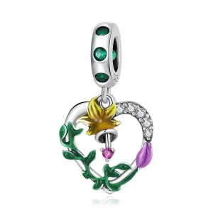 (image for) Pandora Style Openwork Love Flowers Dangle - SCC2249