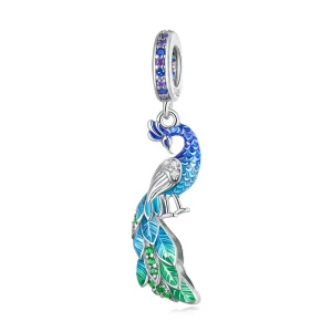 (image for) Pandora Style Peacock Dangle - BSC696