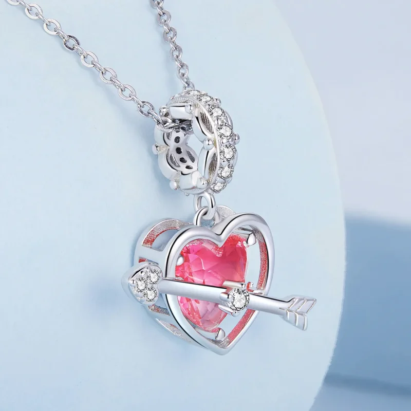 (image for) Pandora Style Piercing Heart Dangle - BSC680 - View 2
