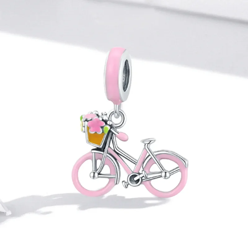 (image for) Pandora Style Pink Bicycle Dangle - SCC1975 - View 2