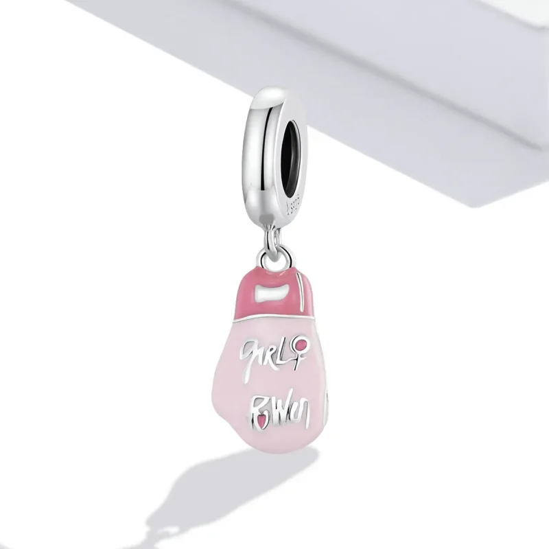 (image for) Pandora Style Pink Boxing Gloves Dangle - SCC2148 - View 2