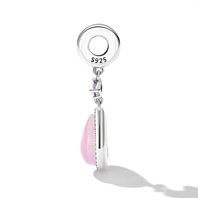 (image for) Pandora Style Pink Water Drop Dangle - SCC2272 - View 3