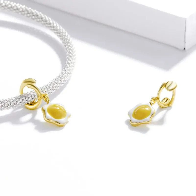 (image for) Pandora Style Poached Eggs Dangle - BSC350 - View 3