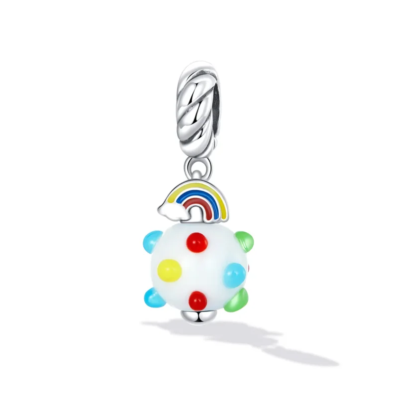 (image for) Pandora Style Rainbow Glass Dangle - SCC2225 - View 2