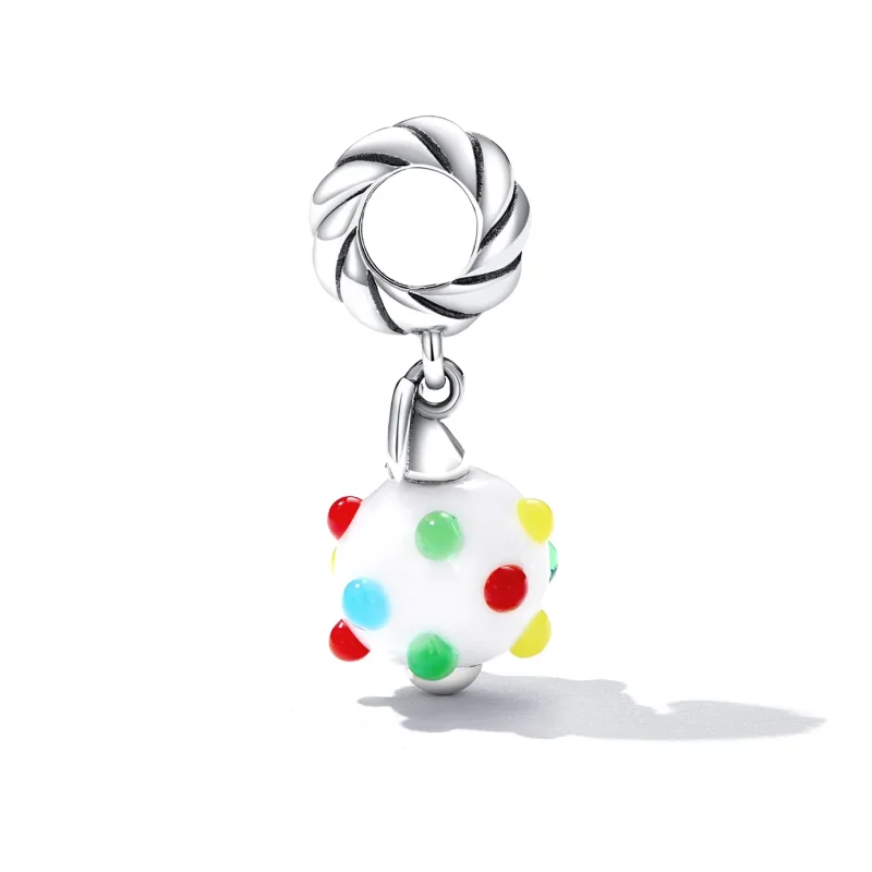 (image for) Pandora Style Rainbow Glass Dangle - SCC2225 - View 3