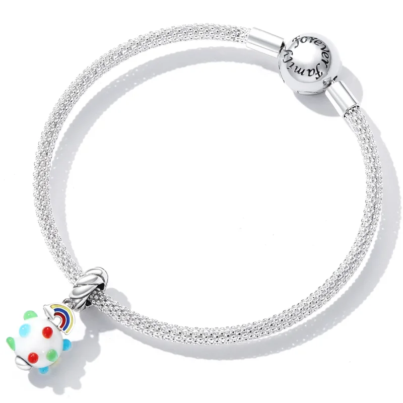 (image for) Pandora Style Rainbow Glass Dangle - SCC2225 - View 5