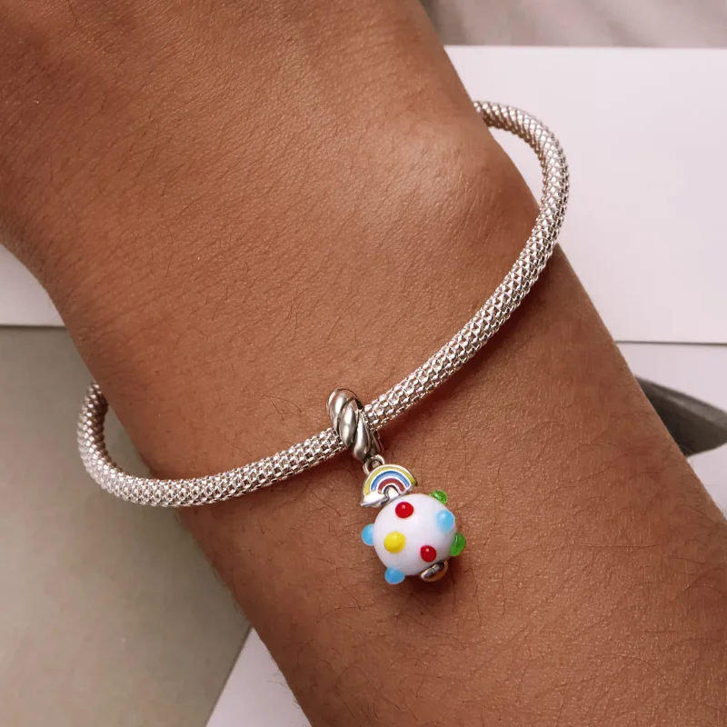 (image for) Pandora Style Rainbow Glass Dangle - SCC2225 - View 6