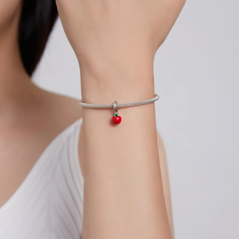 (image for) Pandora Style Red Apple Dangle - SCC1913 - View 5