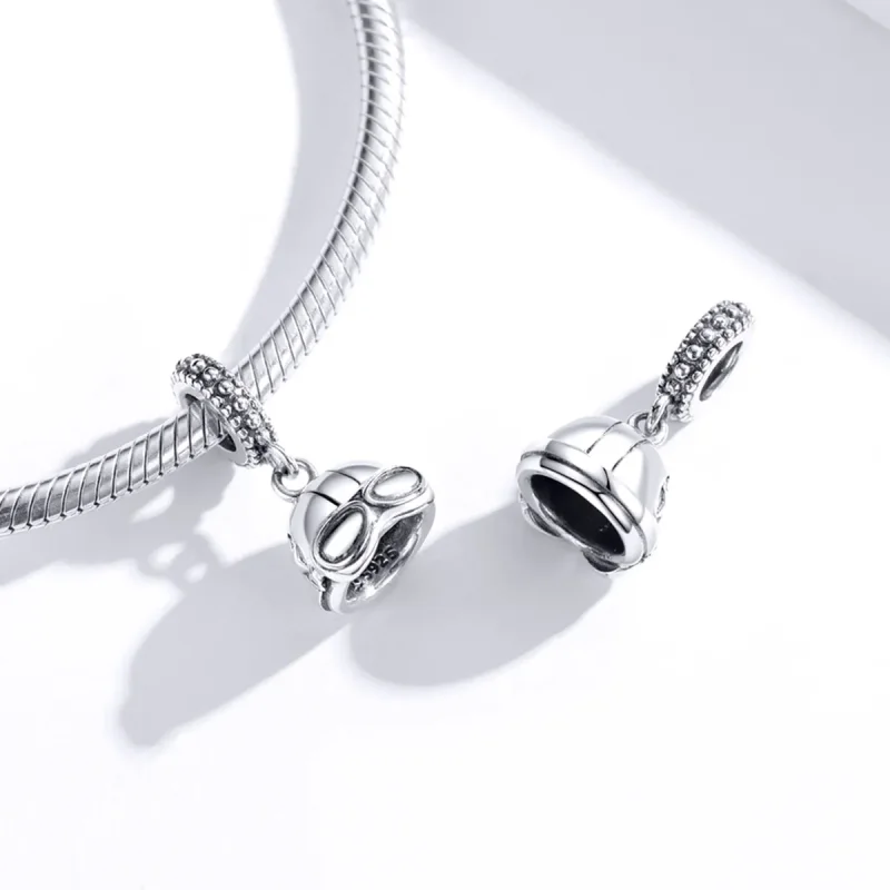 (image for) Pandora Style Retro Helmet Dangle - SCC1711 - View 4