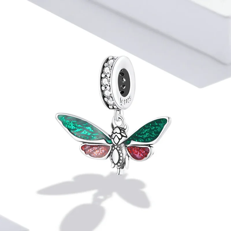 (image for) Pandora Style Retro Moth Dangle - SCC2034 - View 2