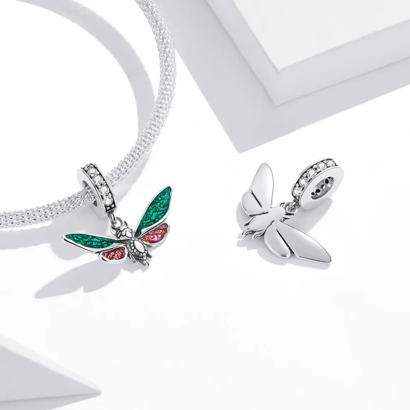 (image for) Pandora Style Retro Moth Dangle - SCC2034 - View 4