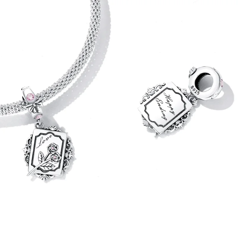 (image for) Pandora Style Rose Invitation Dangle - SCC2262 - View 5