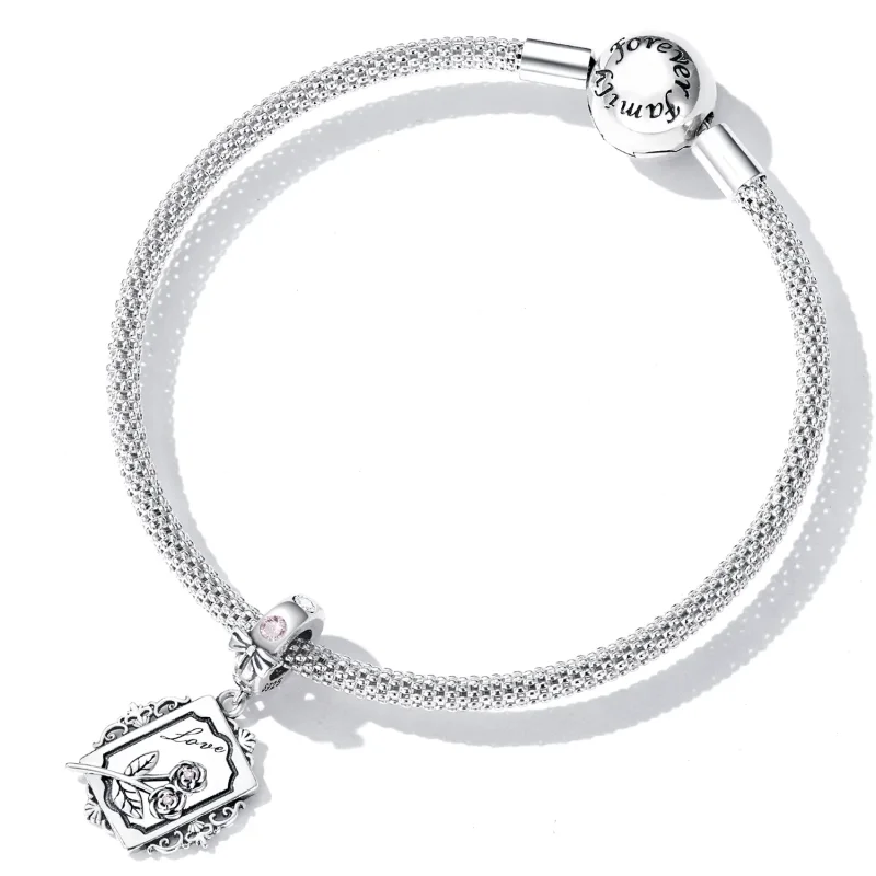 (image for) Pandora Style Rose Invitation Dangle - SCC2262 - View 6