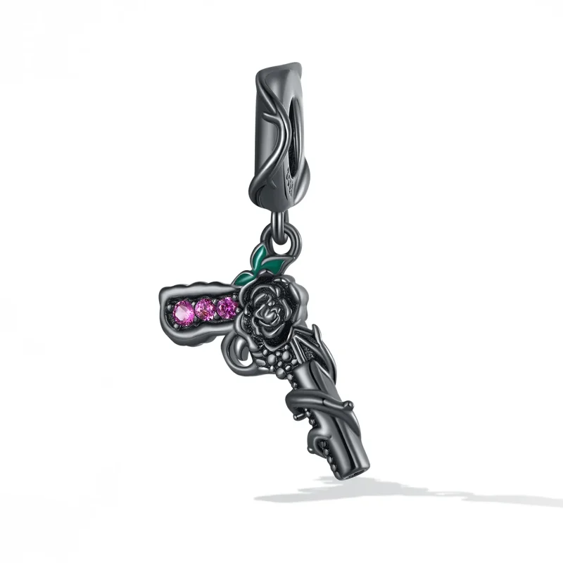 (image for) Pandora Style Rose Pistol Dangle - SCC2241 - View 2