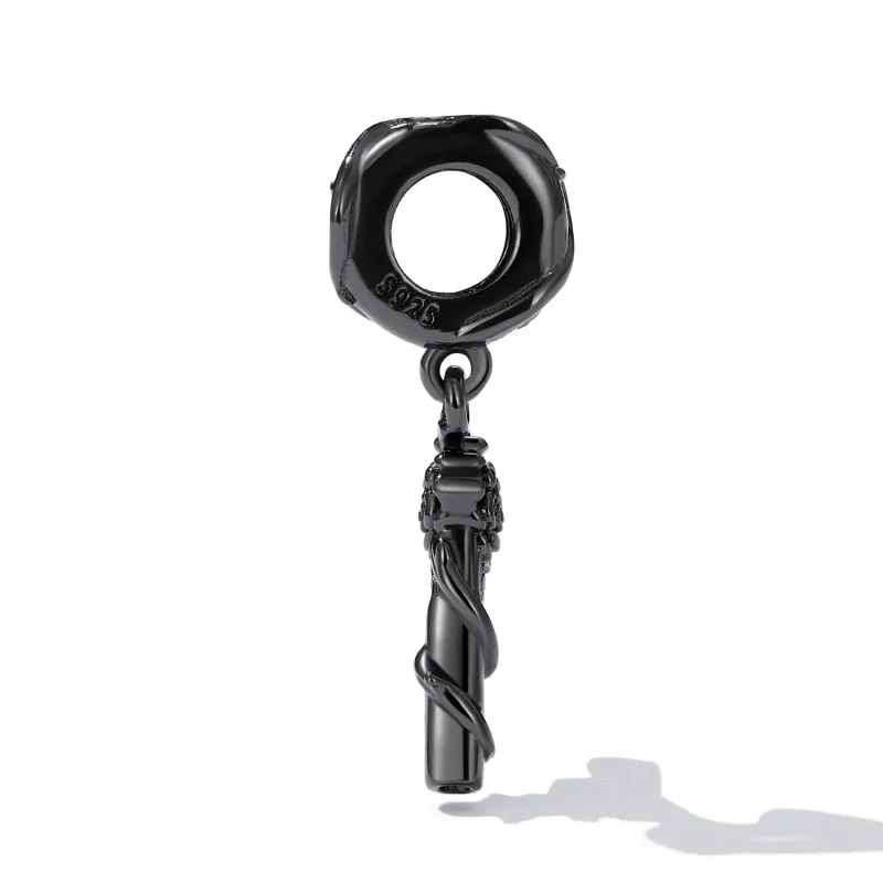 (image for) Pandora Style Rose Pistol Dangle - SCC2241 - View 3