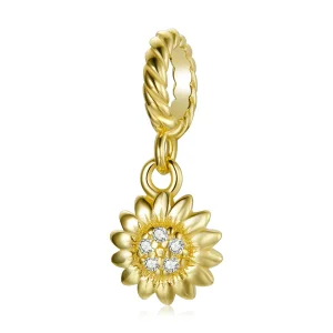 (image for) Pandora Style Shining Sun Flower Dangle - BSX002-L