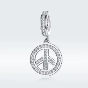 (image for) Pandora Style Silver Anti-War Dangle - SCC1367