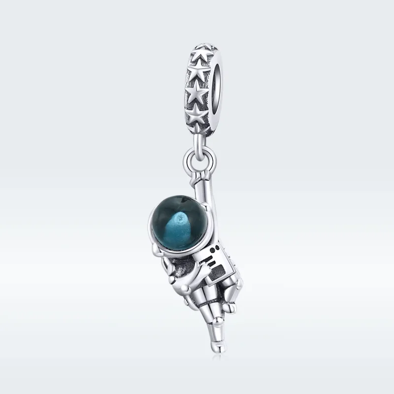 (image for) Pandora Style Silver Astronaut Dangle - BSC202 - View 5