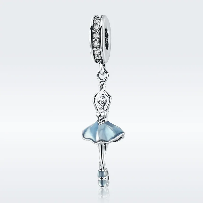 (image for) Pandora Style Silver Ballerina Dangle - SCC514 - View 2