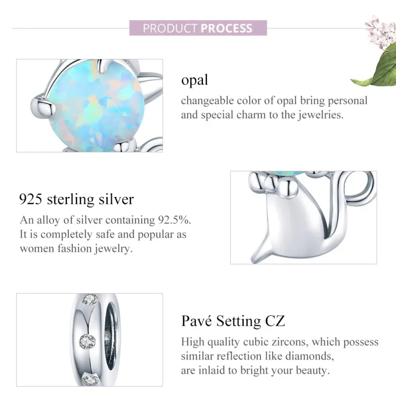 (image for) Pandora Style Silver Beloved Kitty Dangle - BSC235 - View 8