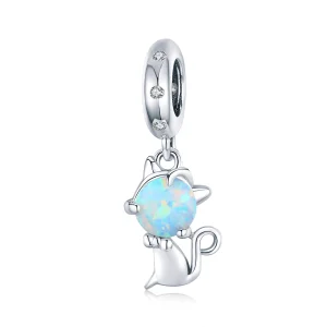 (image for) Pandora Style Silver Beloved Kitty Dangle - BSC235
