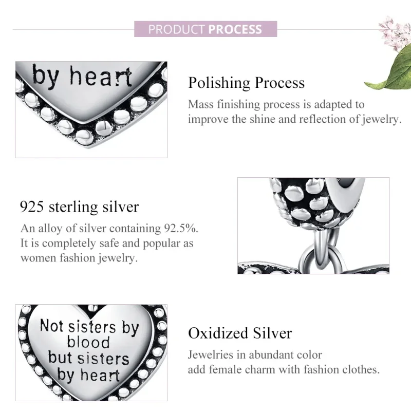 (image for) Pandora Style Silver Bestie Dangle - SCC1396 - View 7