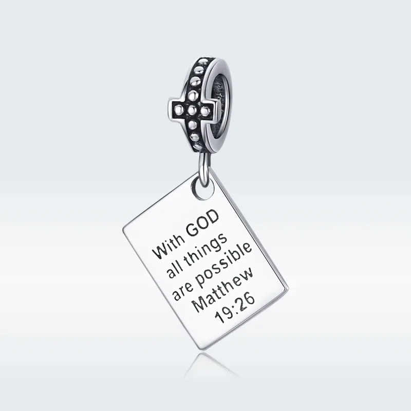 (image for) Pandora Style Silver Bible Dangle - SCC1424 - View 5