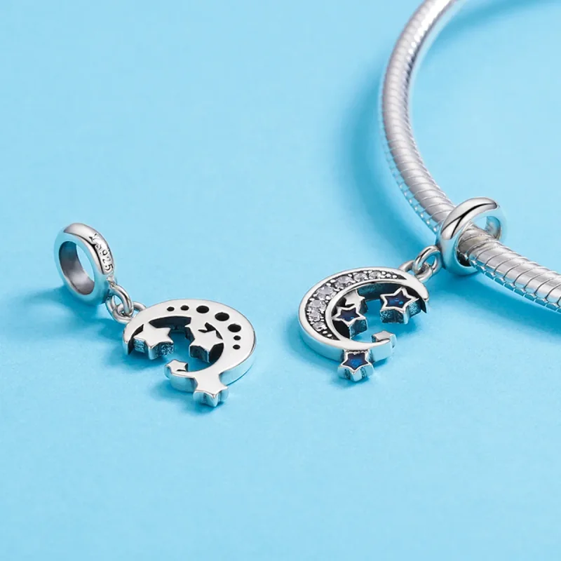 (image for) Pandora Style Silver Bright Stars Dangle - SCC639 - View 3