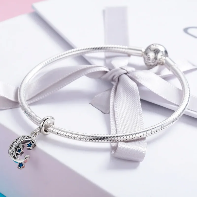 (image for) Pandora Style Silver Bright Stars Dangle - SCC639 - View 4
