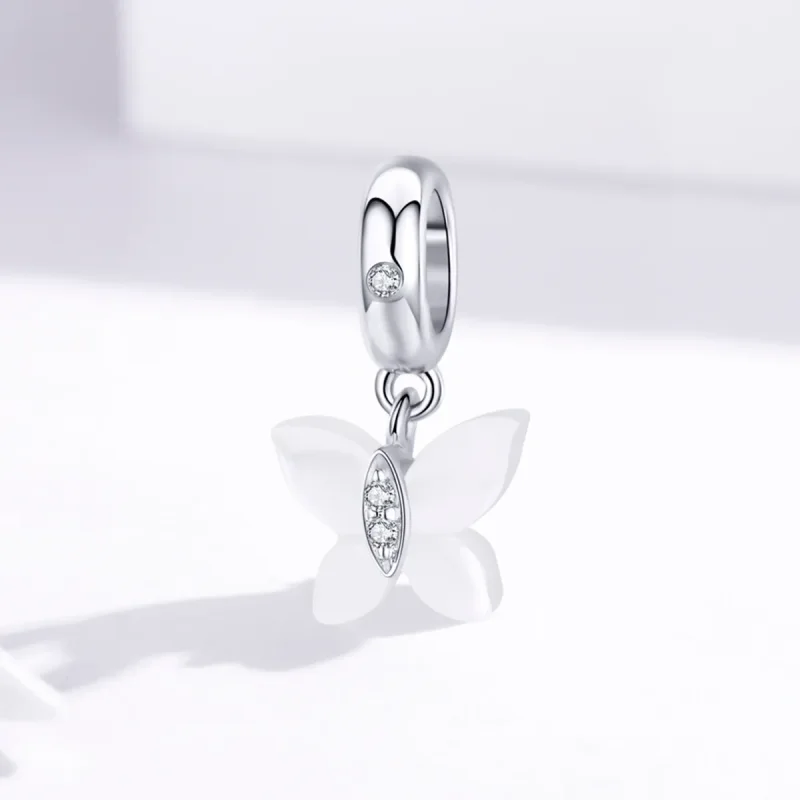 (image for) Pandora Style Silver Butterfly Dangle - SCC1414 - View 2