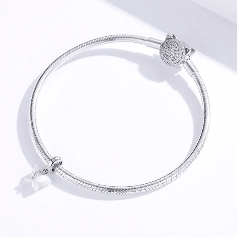 (image for) Pandora Style Silver Butterfly Dangle - SCC1414 - View 3