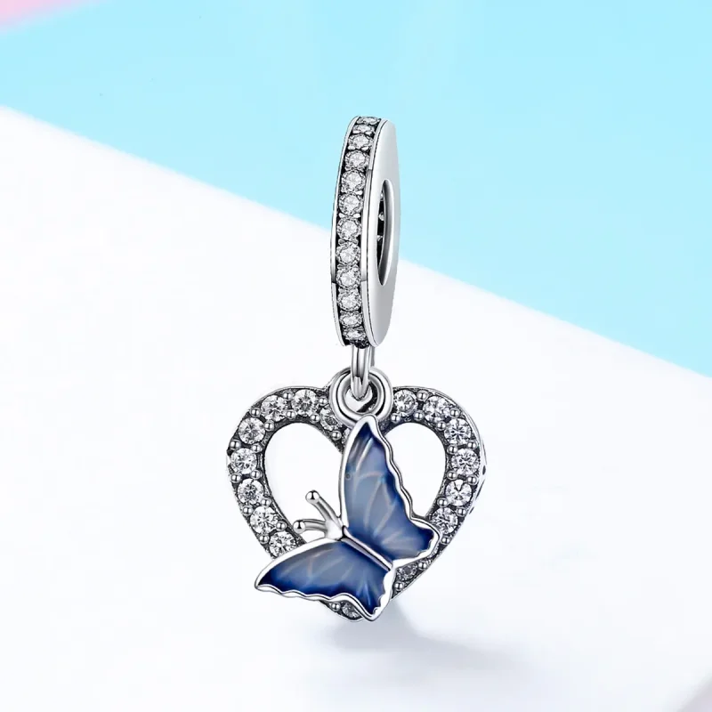 (image for) Pandora Style Silver Butterfly Dream Dangle - SCC818 - View 2