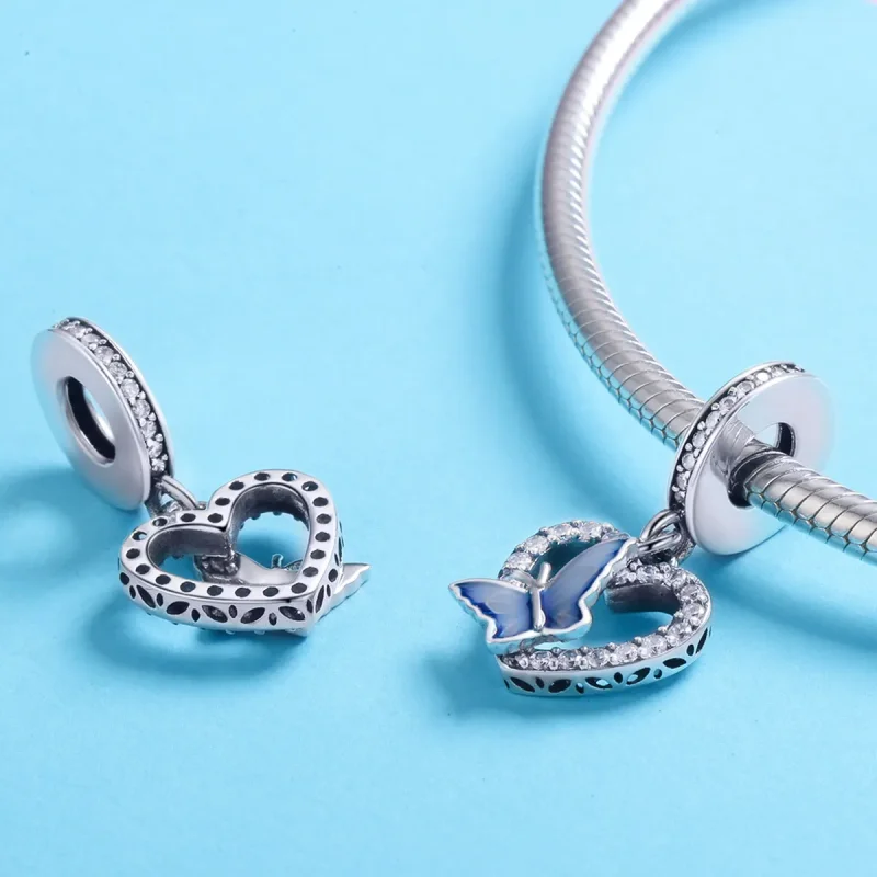 (image for) Pandora Style Silver Butterfly Dream Dangle - SCC818 - View 3