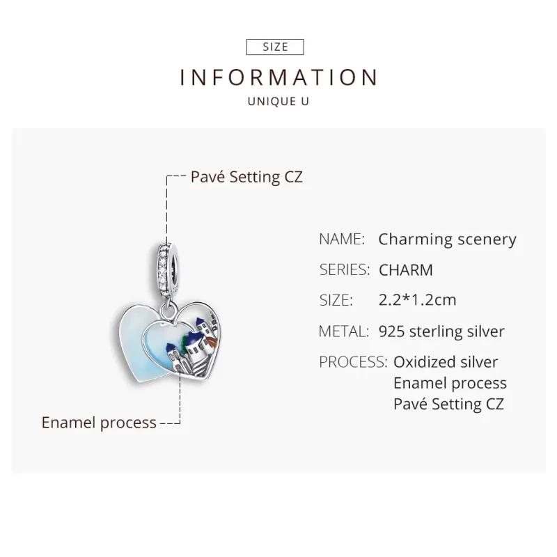 (image for) Pandora Style Silver Charming Scenery Dangle - SCC1742 - View 8