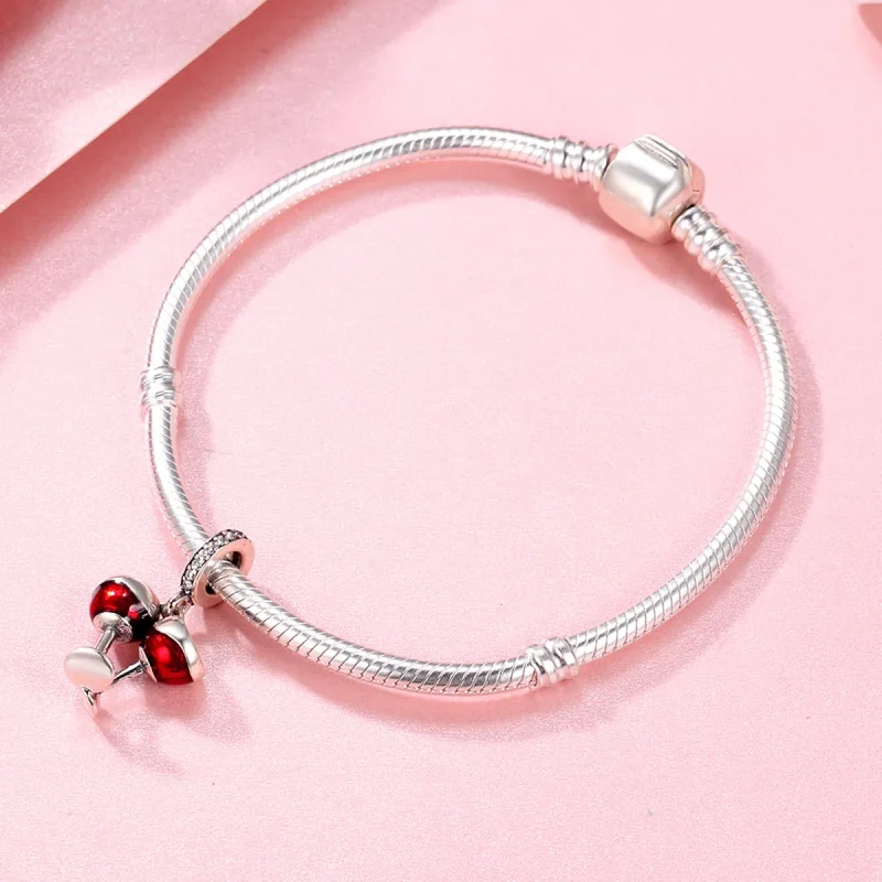 (image for) Pandora Style Silver Cheers Dangle - SCC478 - View 4