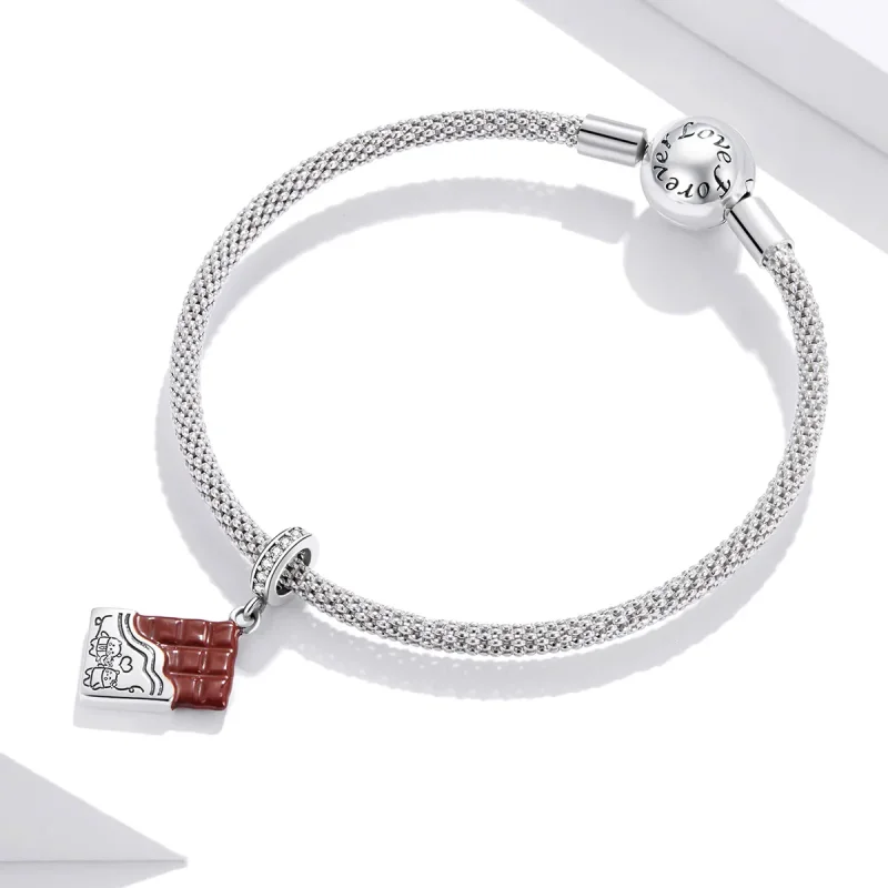 (image for) Pandora Style Silver Chocolate Love Dangle - SCC1782 - View 3