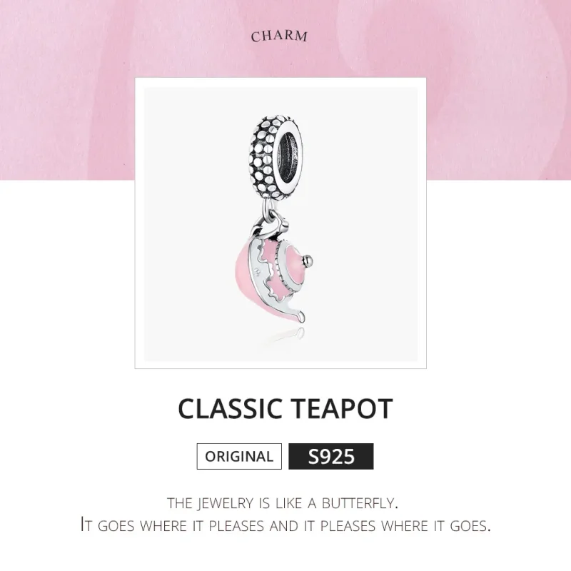 (image for) Pandora Style Silver Classic Teapot Dangle - SCC1492 - View 6