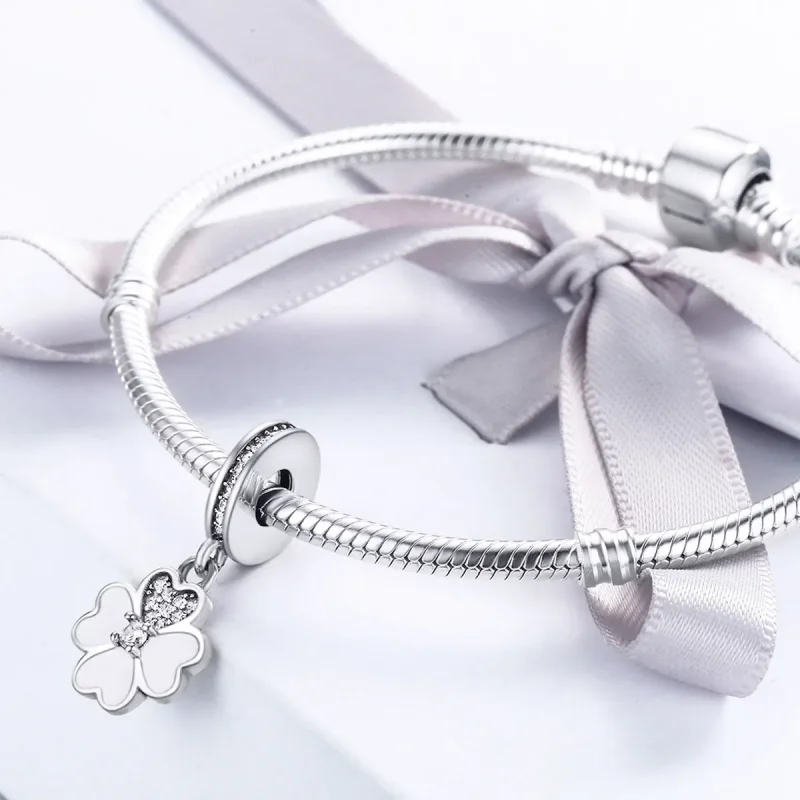 (image for) Pandora Style Silver Clover Dangle - SCC259 - View 5