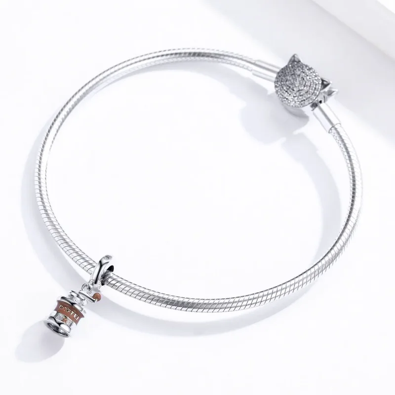 (image for) Pandora Style Silver Coffee Grinder Dangle - BSC170 - View 3