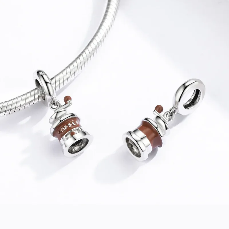 (image for) Pandora Style Silver Coffee Grinder Dangle - BSC170 - View 4
