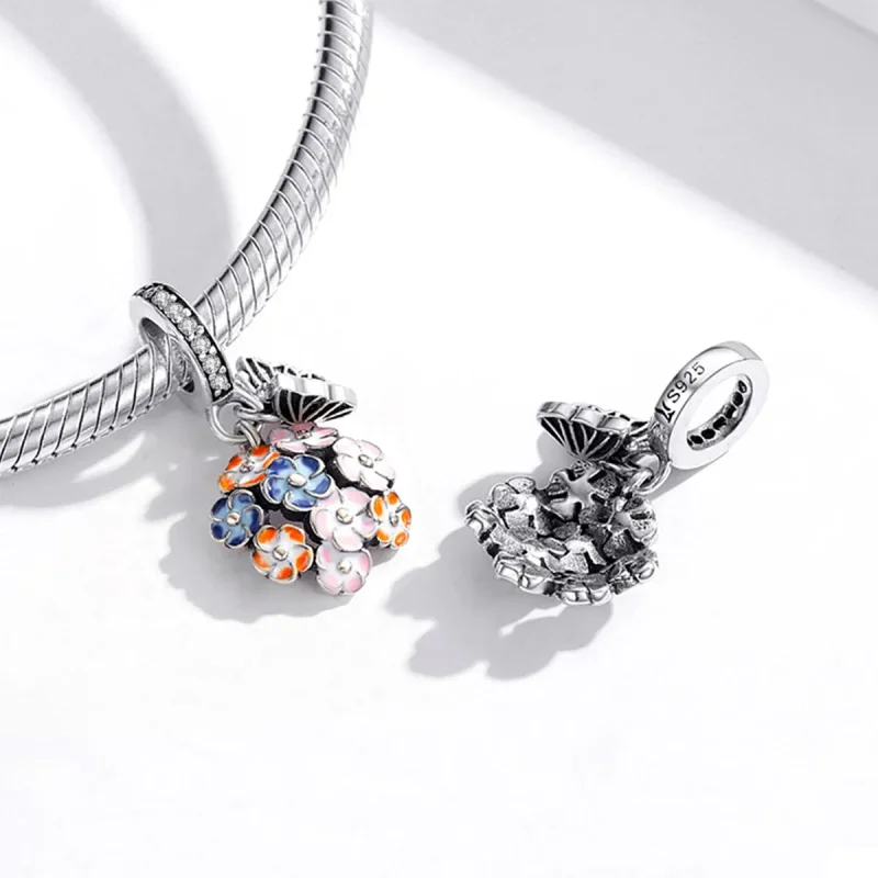 (image for) Pandora Style Silver Colorful Garden Dangle - SCC1702 - View 4