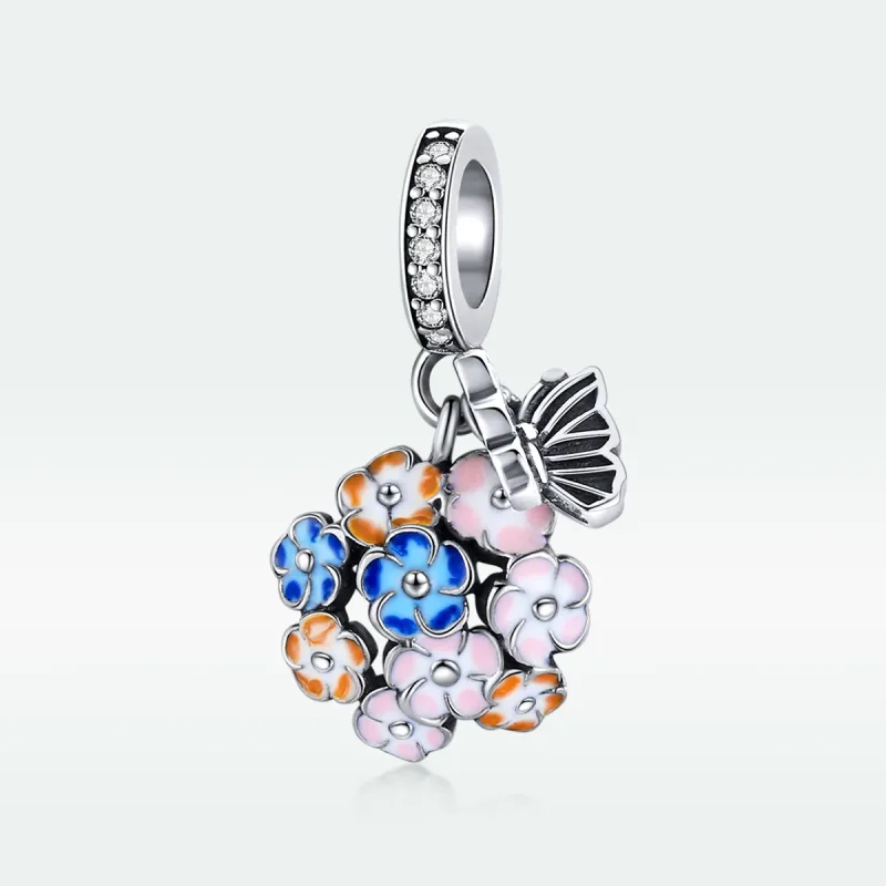 (image for) Pandora Style Silver Colorful Garden Dangle - SCC1702 - View 5