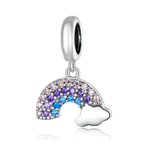 (image for) Pandora Style Silver Colorful Rainbow Dangle - SCC1625