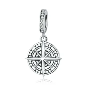 (image for) Pandora Style Silver Compass Dangle - BSC383