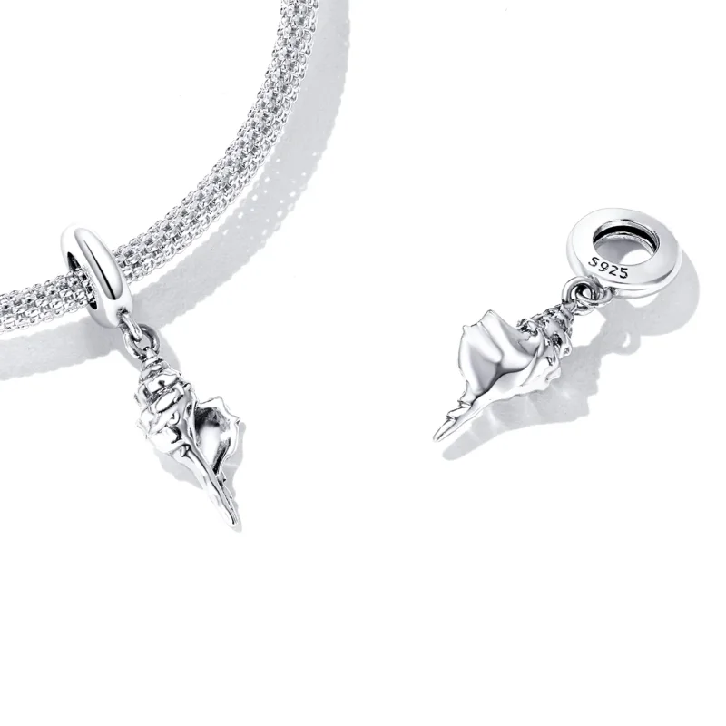 (image for) Pandora Style Silver Conch Dangle - SCC2235 - View 4