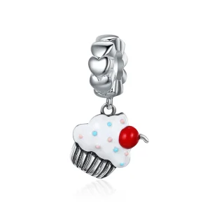 (image for) Pandora Style Silver Cupcakes Dangle - SCC350