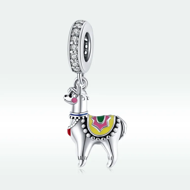 (image for) Pandora Style Silver Cute Alpaca Dangle - SCC1737 - View 5